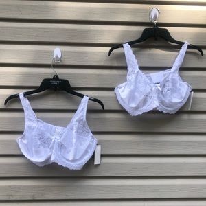 2 NWT 40D white lace bras from Kmart